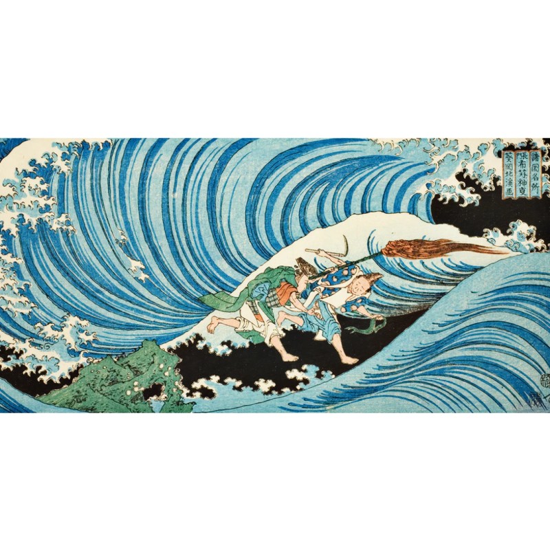 Honpo WP | The Seaweed-Gathering Ritual in Nagato Province – Totoya Hokkei (early 19th century)