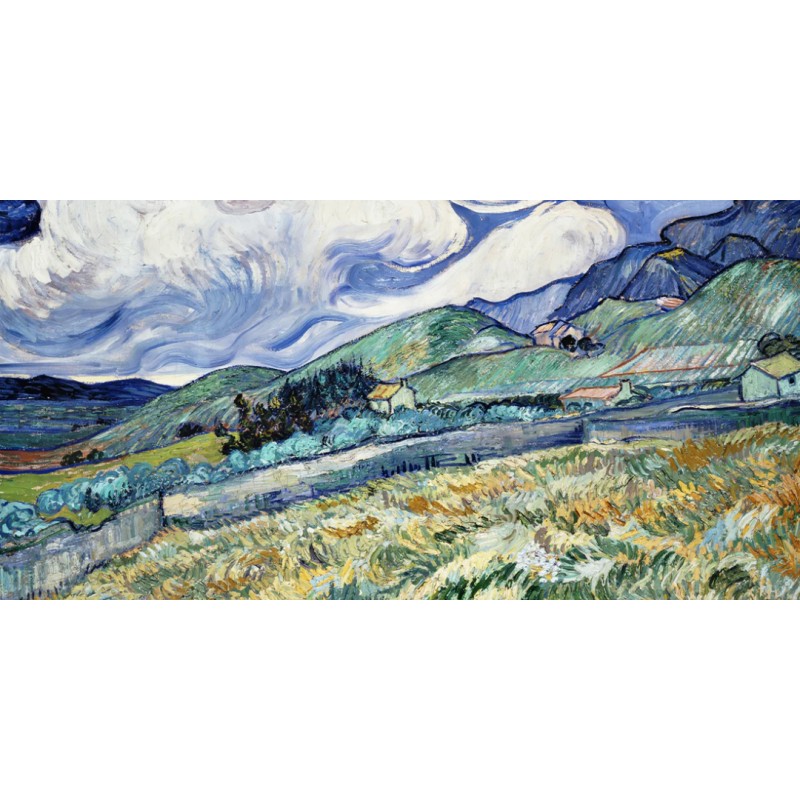 Honpo wp | Mountain Landscape Behind the Saint-Paul Hospital – Vincent van Gogh (1889)