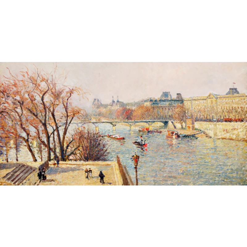 Honpo wp | The Louvre, Morning, Sun – Camille Pissarro (1901)