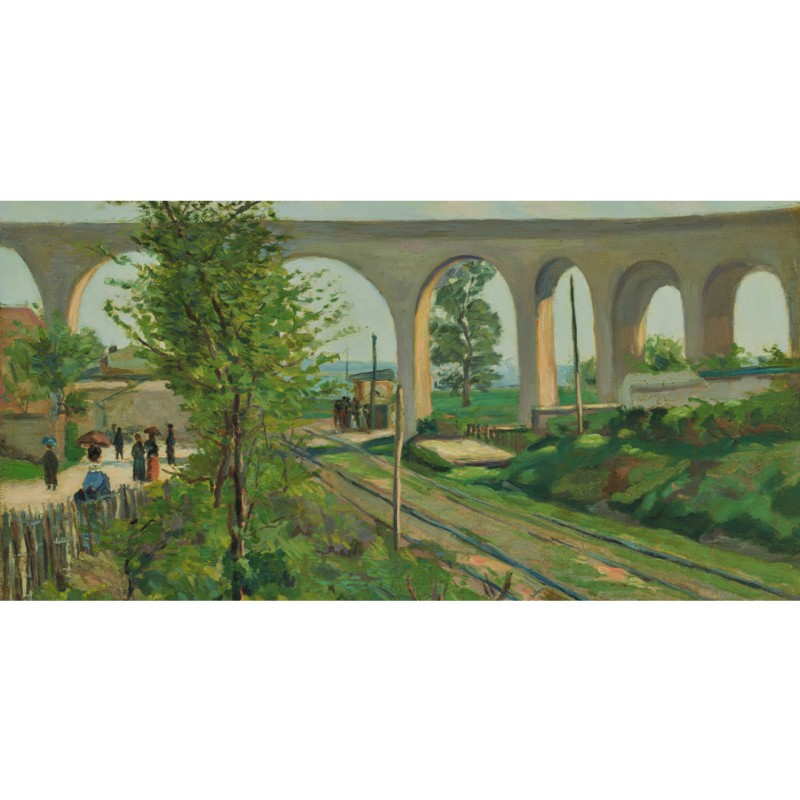Honpo WP | The Arcueil Aqueduct at Sceaux Railroad Crossing – Armand Guillaumin (1874)
