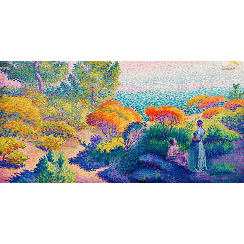 Honpo WP | Two Women by the Shore – Henri-Edmond Cross (1896)