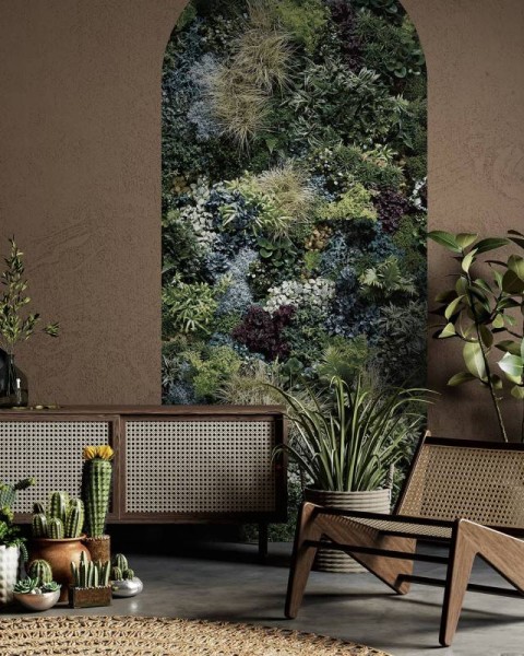 Koziel | Mix green arch mural at dusk | ARCH-LPV044