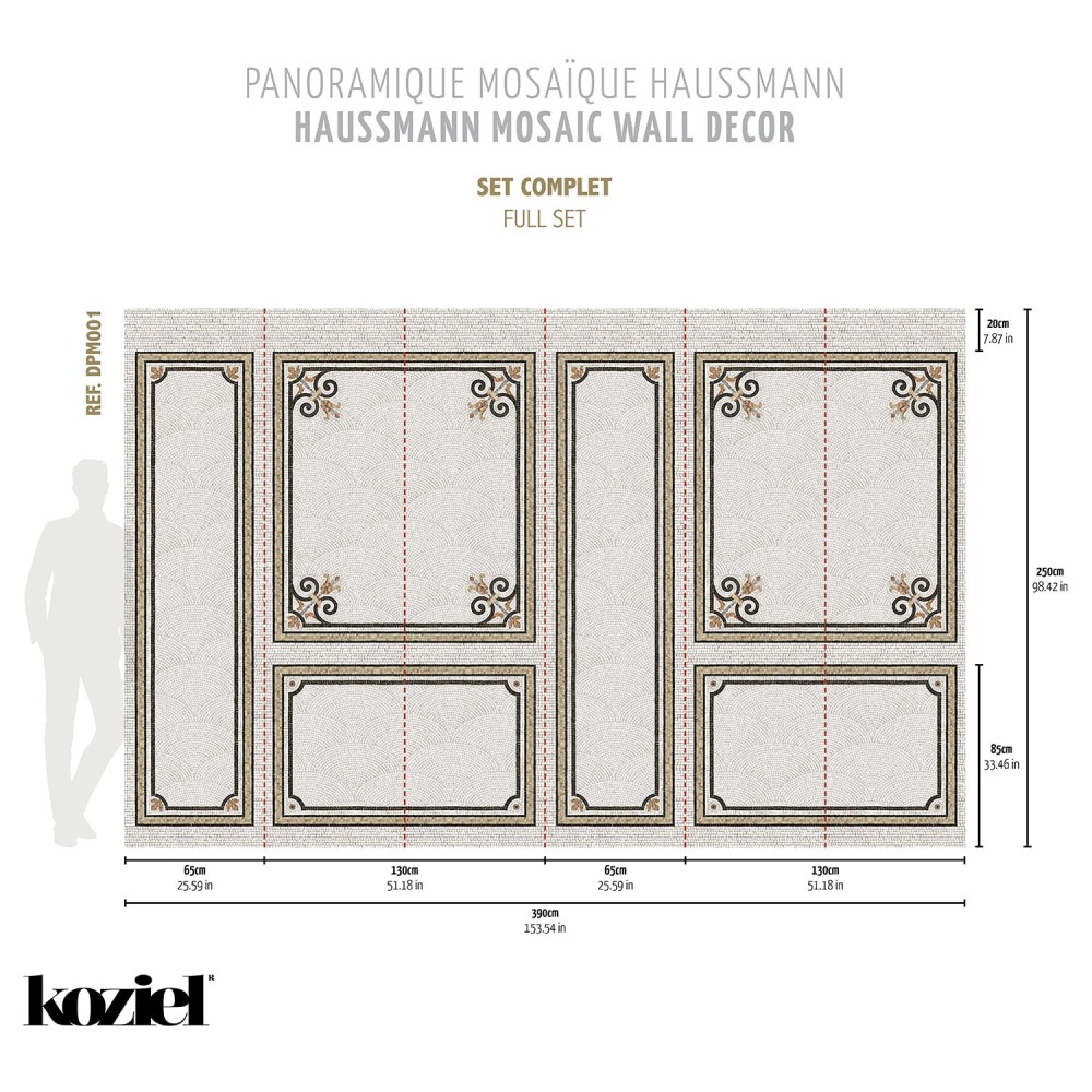 KOZIEL | Set of Haussmann mosaic panels - Helena | DPM001-250