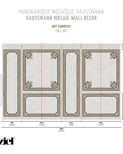 KOZIEL | Set of Haussmann mosaic panels - Helena | DPM001-300