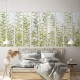 KOZIEL | Panoramic Wallpaper White Small Loft Windows and Bamboos | LPV021-X