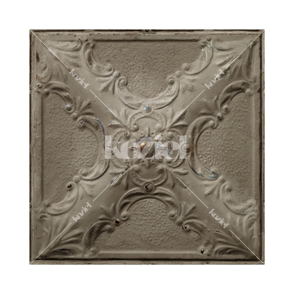 KOZIEL | Antique Taupe Grey Tin Tiles | PPV006P07X6