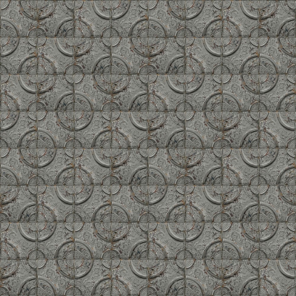 KOZIEL | Antique Mid-Grey Tin Tiles | 011P06X24