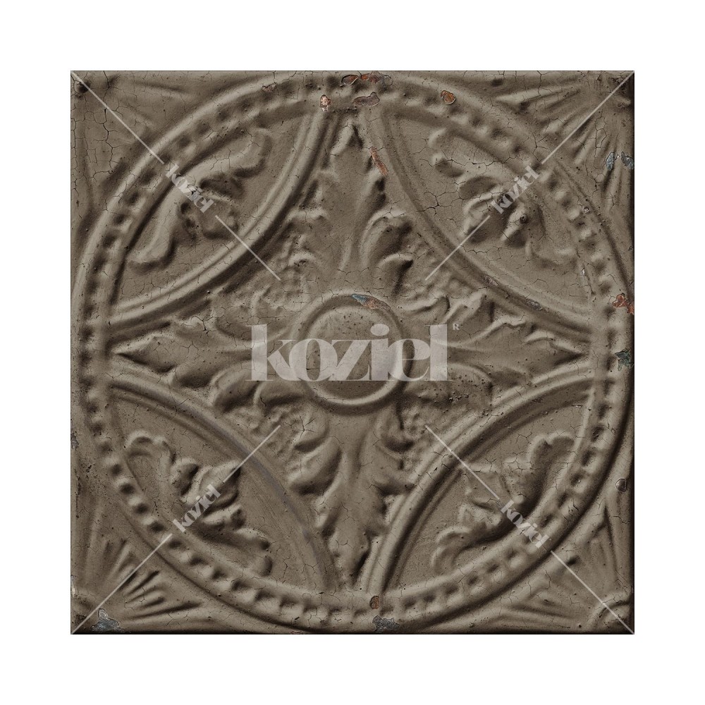 KOZIEL | Antique Taupe Grey Tin Tiles | PPV012P07X6