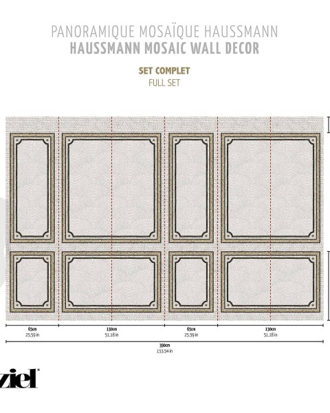 DPM002-250 | Set of Haussmann mosaic panels - Helena II
