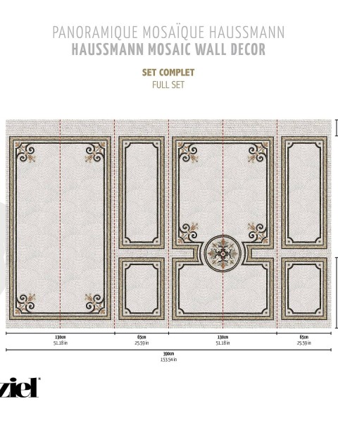 DPM003-250 | Set of Haussmann mosaic panels - Helena III