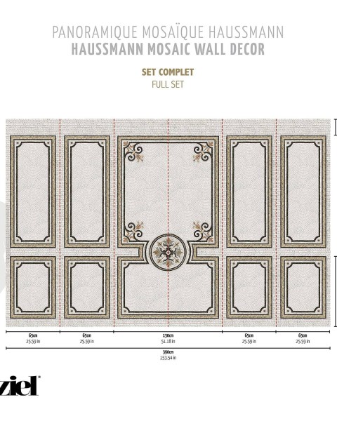 DPM004-250 | Set of Haussmann mosaic panels - Helena IV