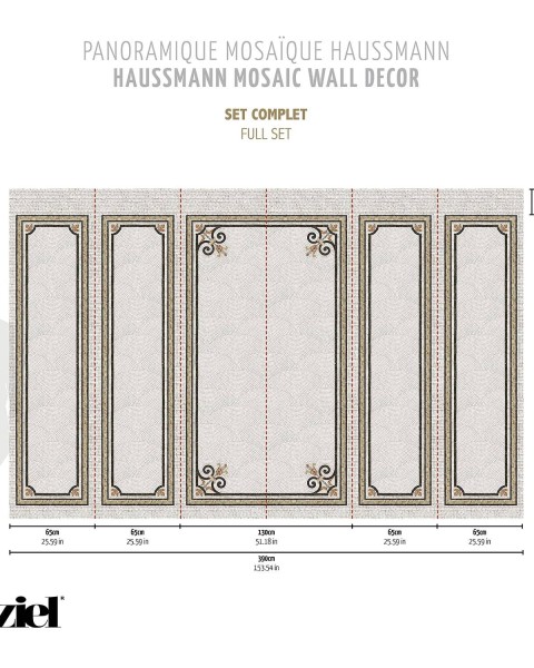 DPM005-250 | Set of Haussmann mosaic panels - Helena V