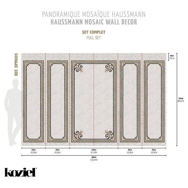 DPM005-250 | Set of Haussmann mosaic panels - Helena V