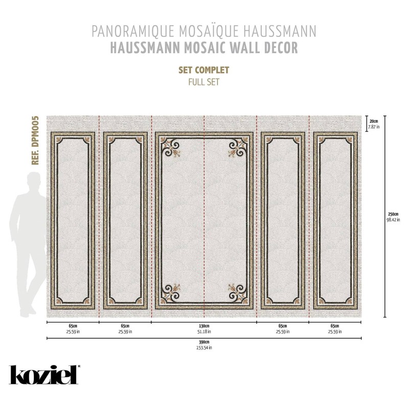 DPM005-250 | Set of Haussmann mosaic panels - Helena V