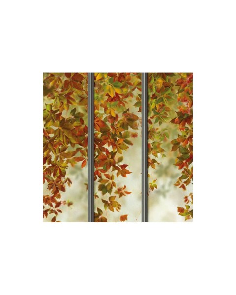LPV054XL-X | Autumnal wide loft windows panoramic wall mural - Grey
