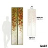 LPV056XL-X | Autumnal wide loft windows panoramic wall mural - Sage green