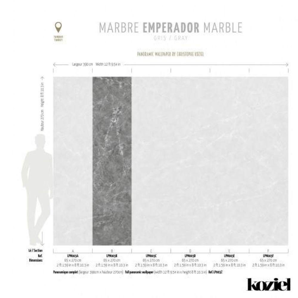LPM003-X | Grey Emperador marble