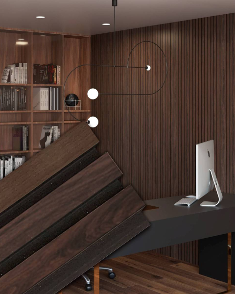 Fluted mdf panel | WPC wall cladding | L001-2051D