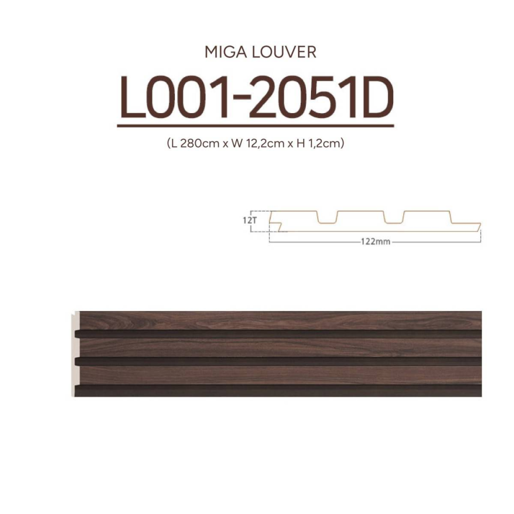 Fluted mdf panel | WPC wall cladding | L001-2051D