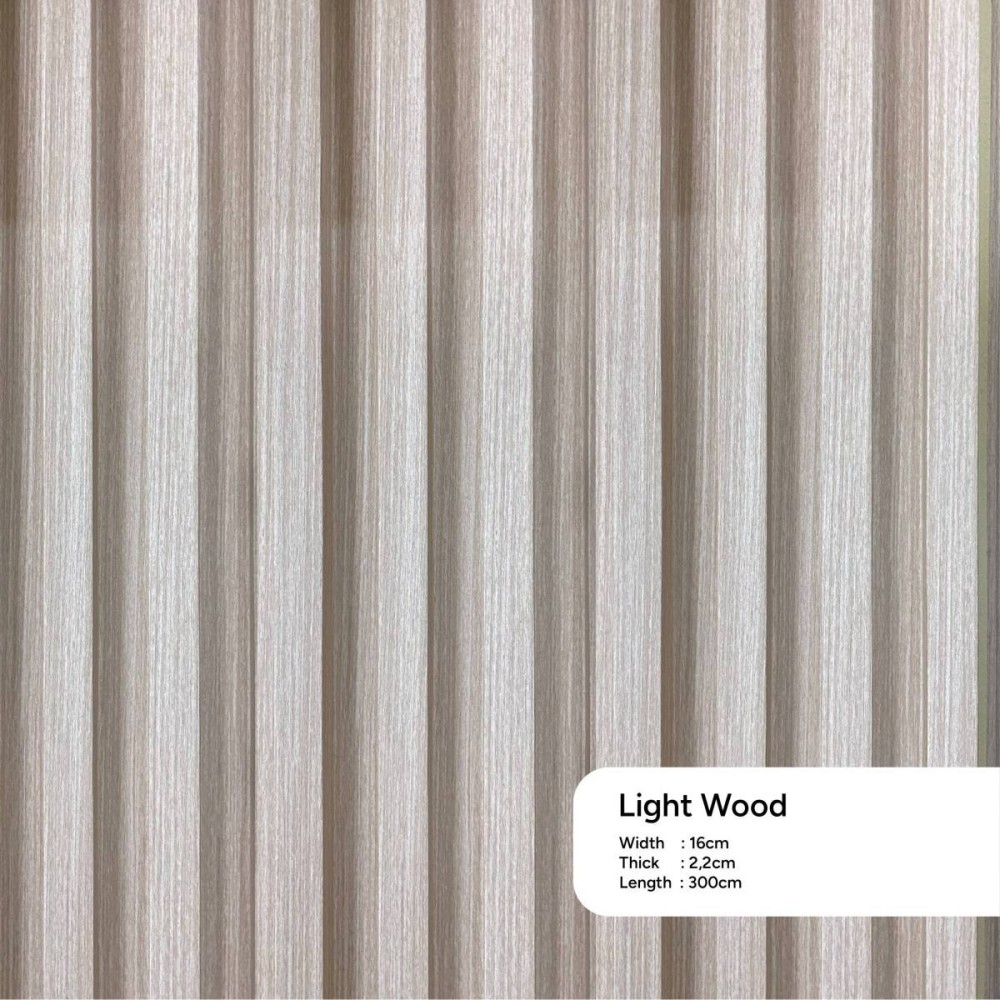 Fluted mdf panel | WPC wall cladding | Light Wood 
