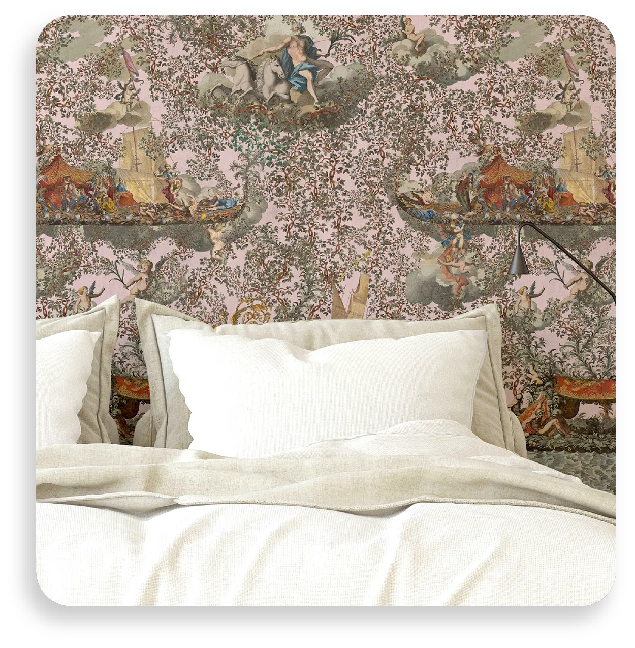 Pink Toile Wallpaper