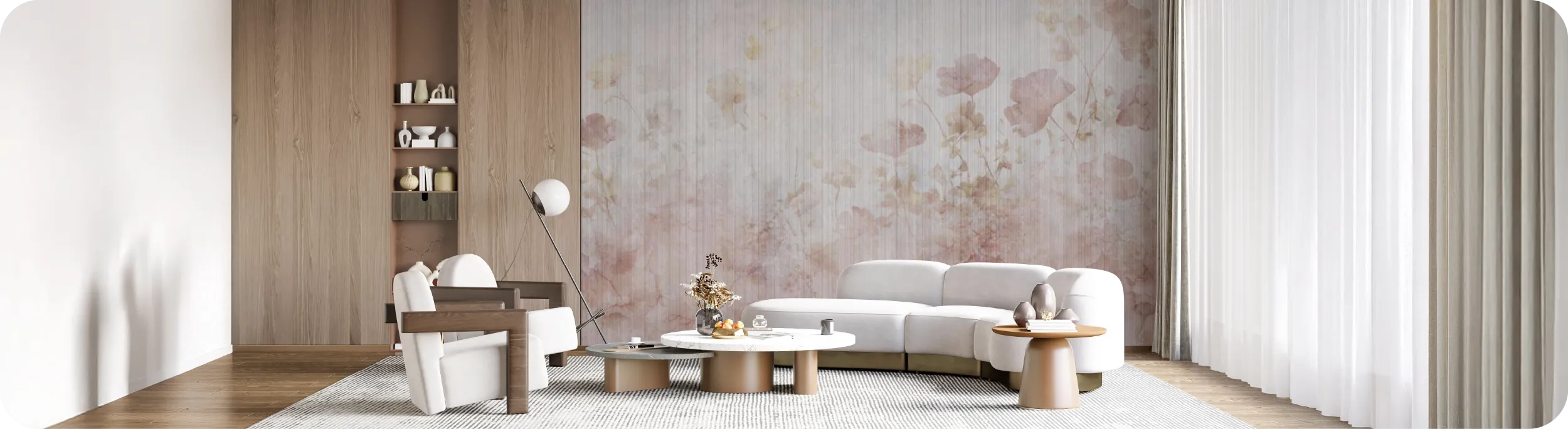 Modern  and Contemporary Floral Wallpaper