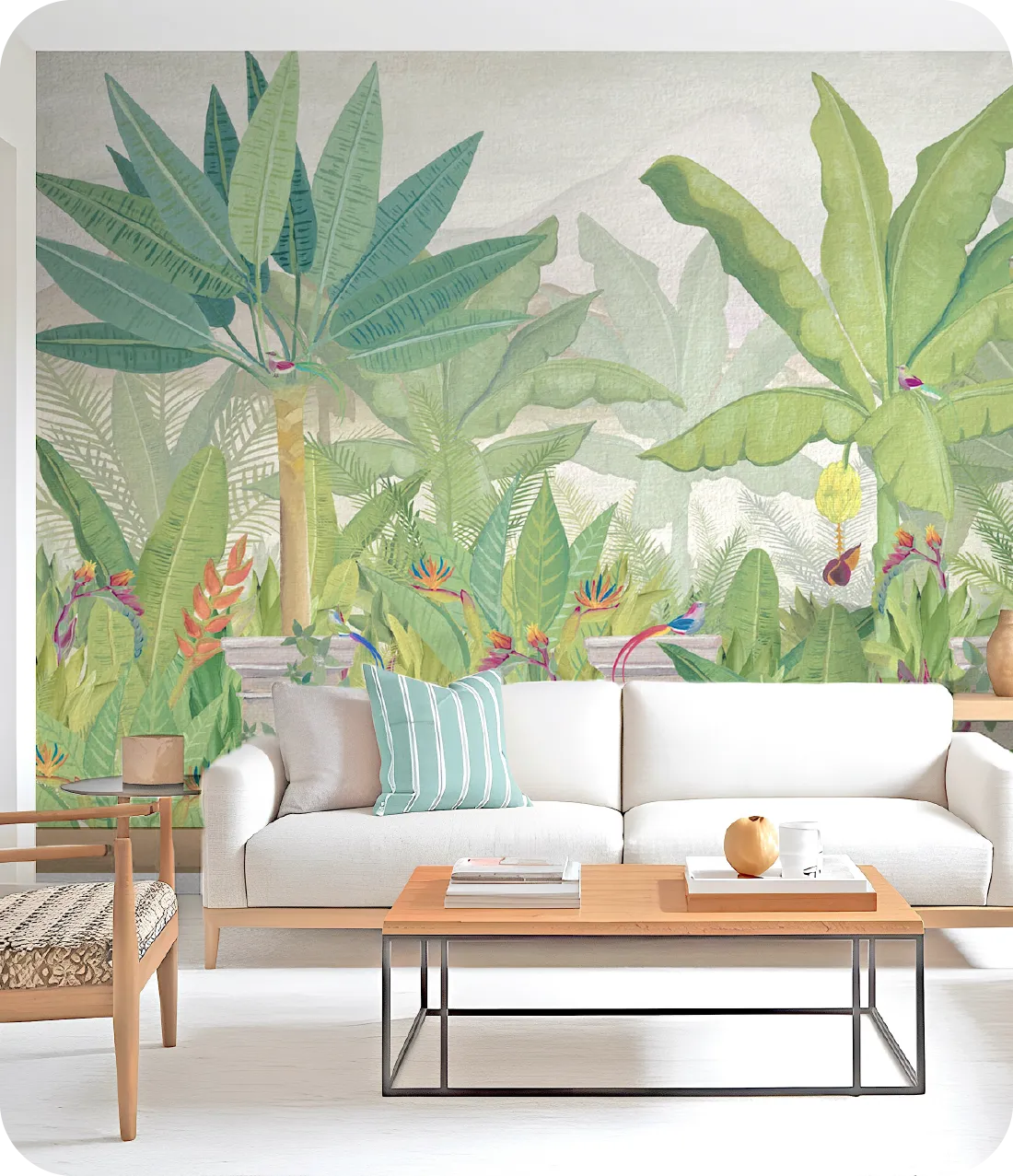 Tropical wallpaper for bedroom and living room