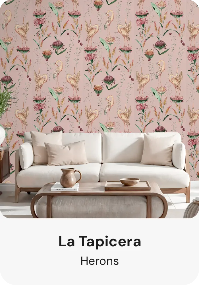 Repeat pattern pink wallpaper for living room