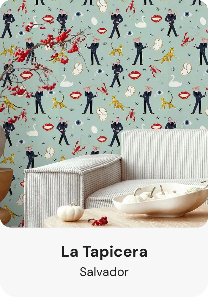 Repeat pattern blue wallpaper for living room