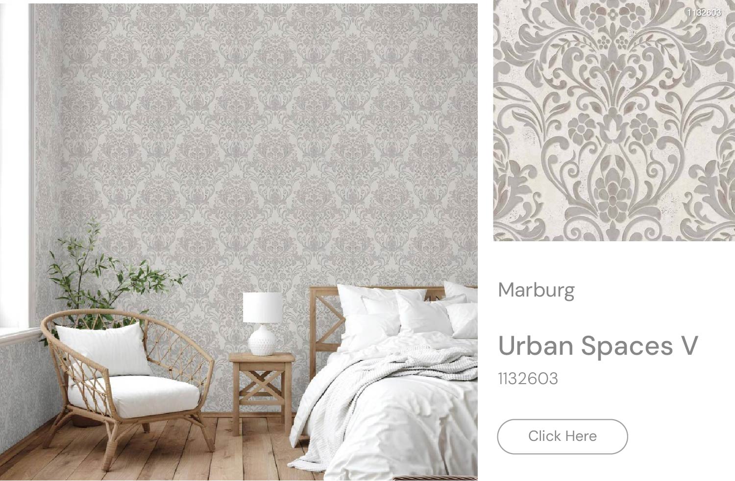 Damask Wallpaper for Bedroom