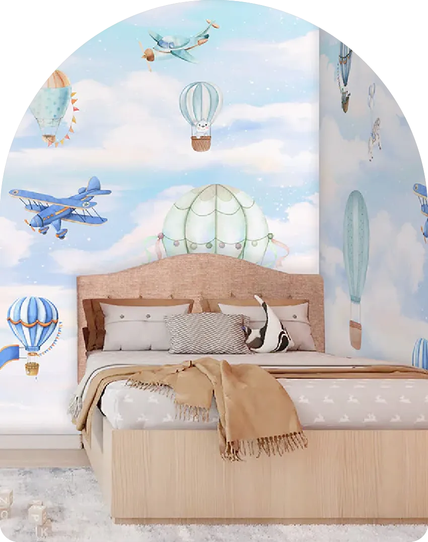 Funzone Wallpaper by Honpo IM Creative Kids Mural Designs