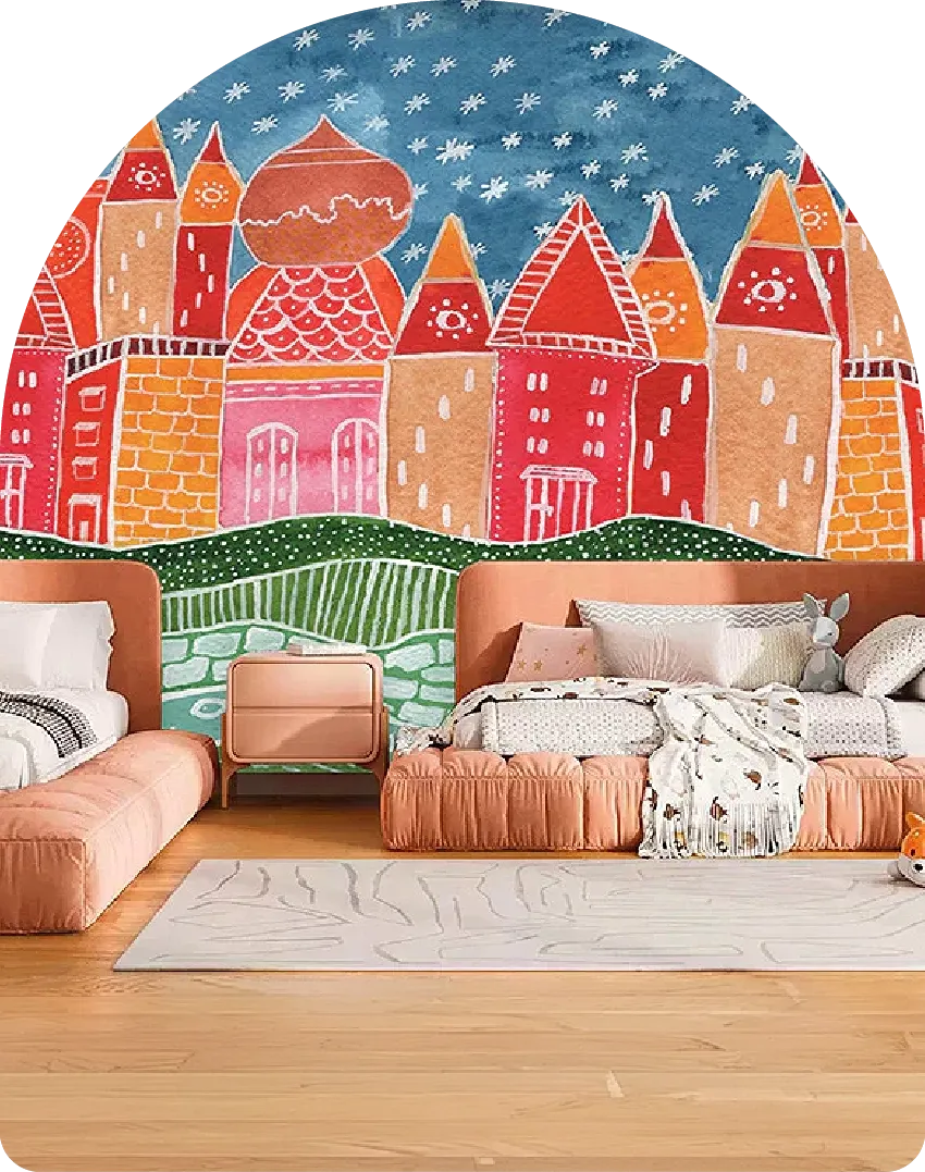 Funzone Wallpaper by Honpo IM Creative Kids Mural Designs