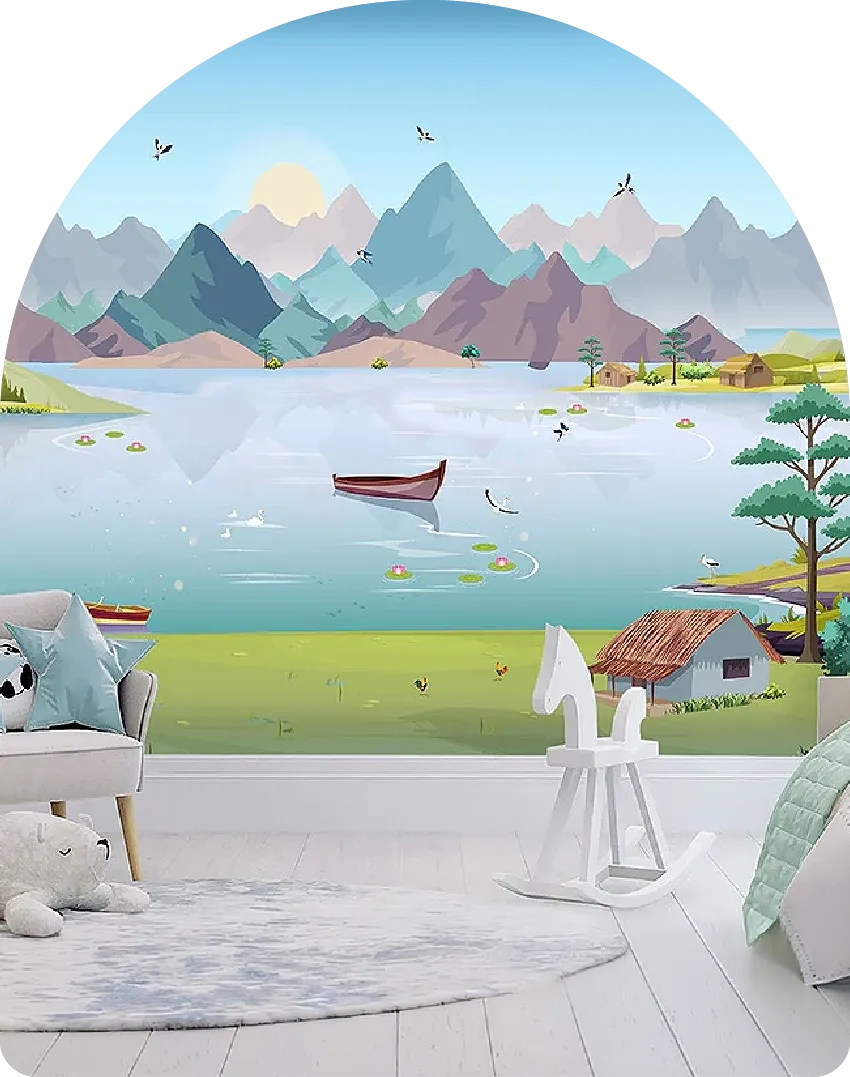 Funzone Wallpaper by Honpo IM Creative Kids Mural Designs