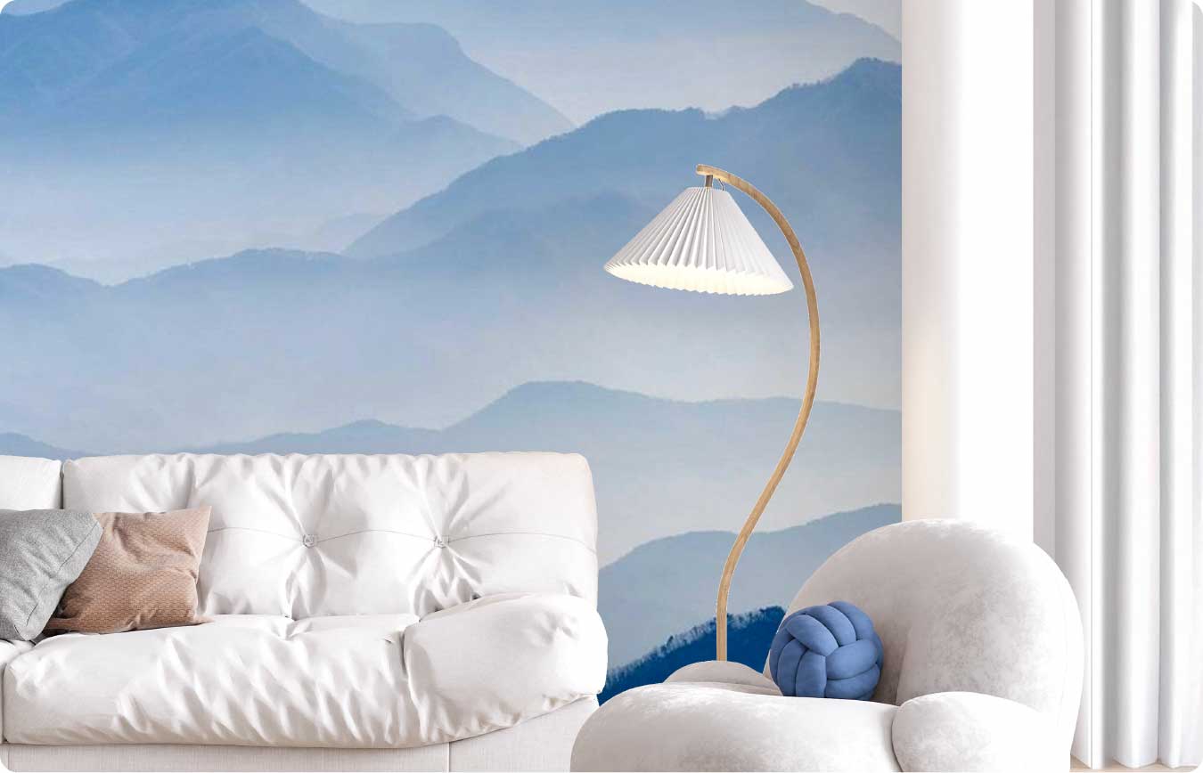 Blue Misty Mountain Wallpaper