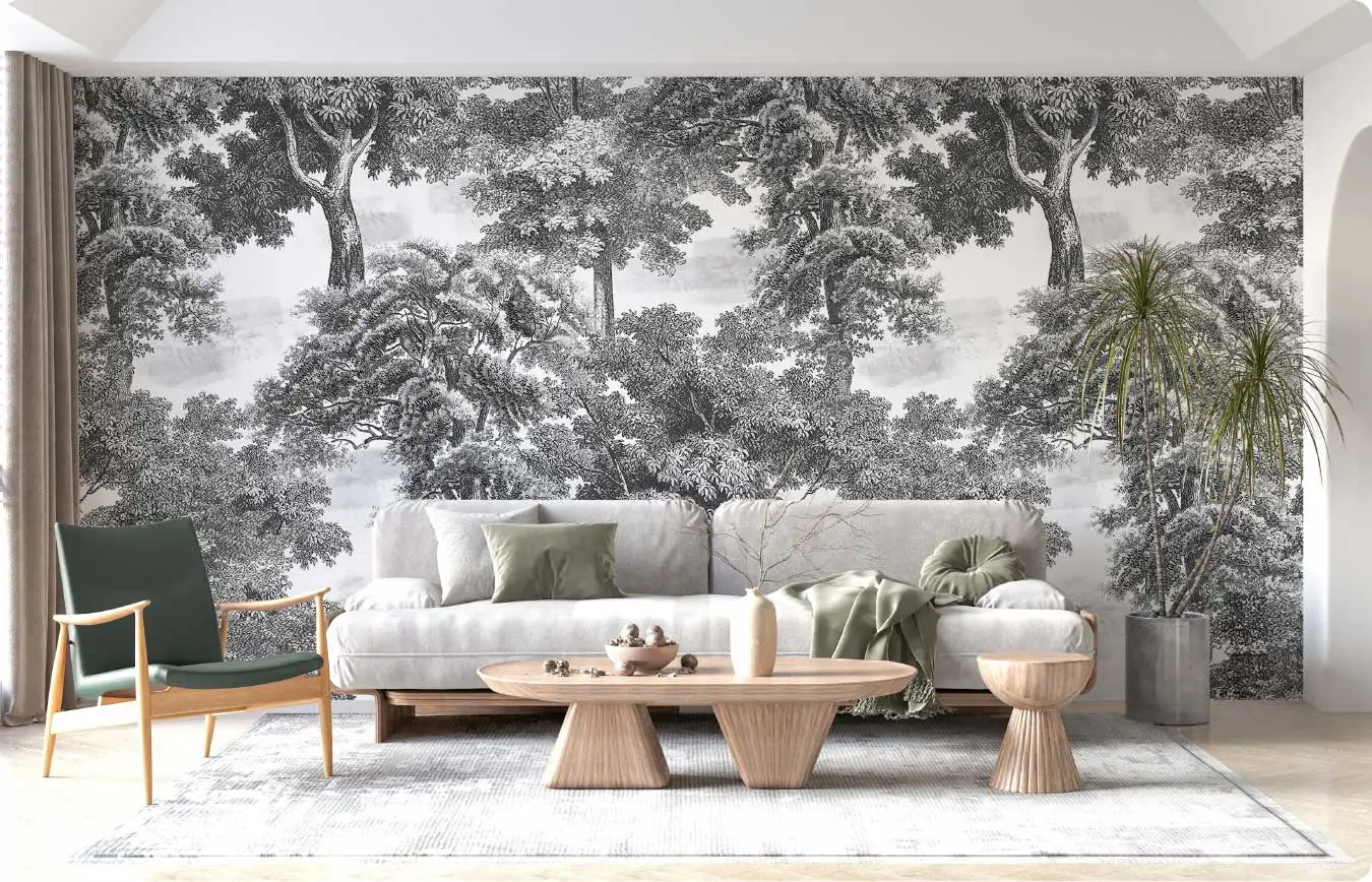 nature wall mural design