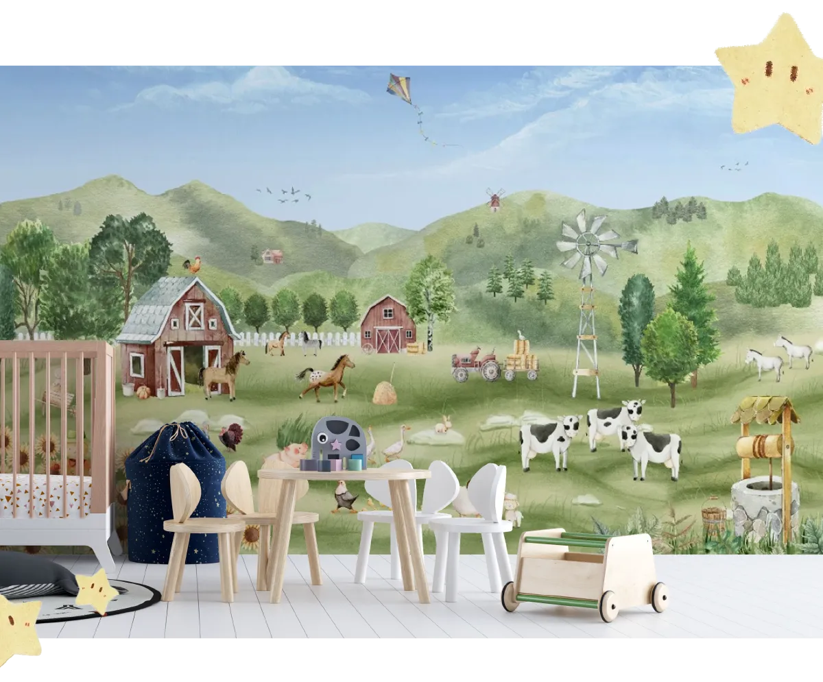 Mural Wallpaper for kids and Nursery Room