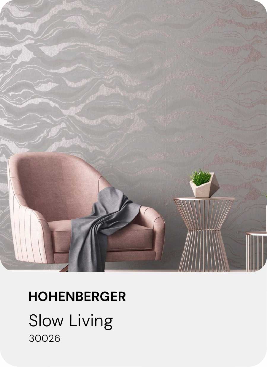 Premium Silver Metallic Wallpaper Hohenberger