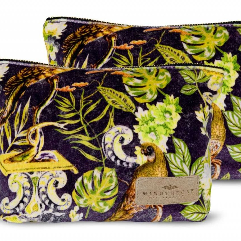 MINDTHEGAP | LA VOLIERE Velvet Wash Bag | AC00010