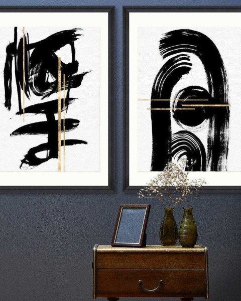 MINDTHEGAP | GESTURAL ABSTRACTION Framed Art