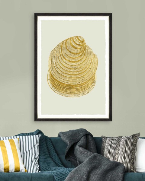 MINDTHEGAP | GOLDEN SEASHELL Framed Art