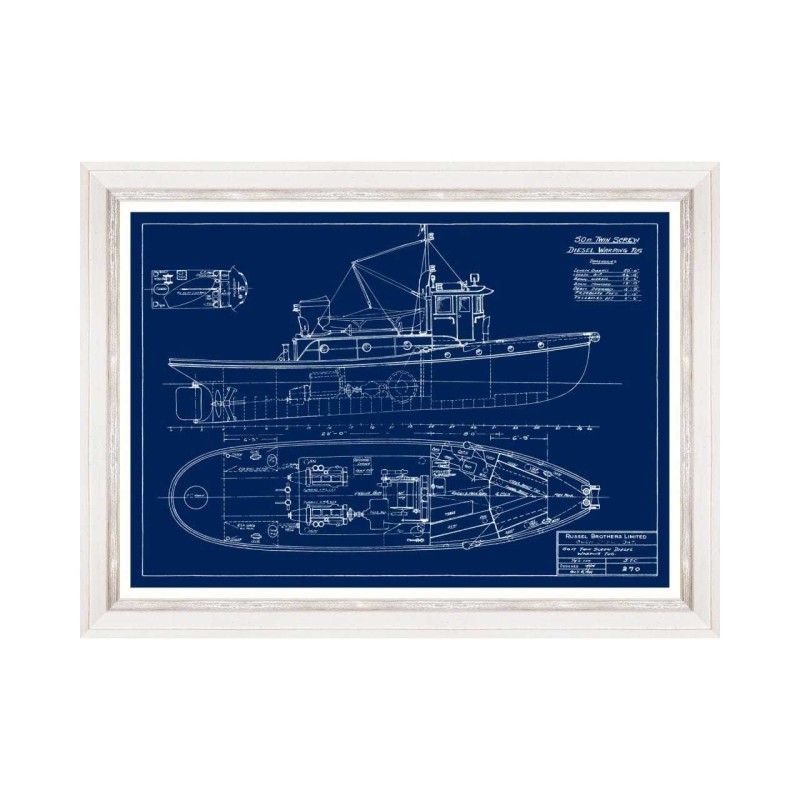 MINDTHEGAP | TUGBOATS BLUEPRINTS Framed Art