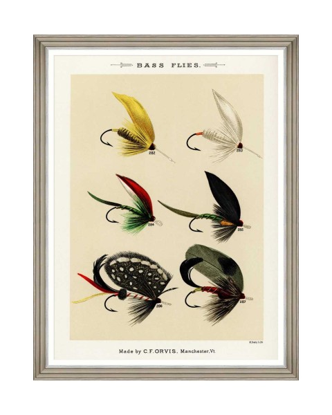 MINDTHEGAP | FISHING FLIES Framed Art by Mary Orvis Marbury