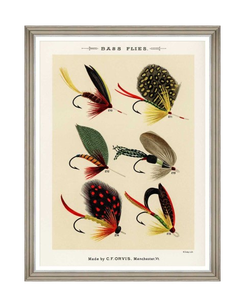 MINDTHEGAP | FISHING FLIES Framed Art by Mary Orvis Marbury