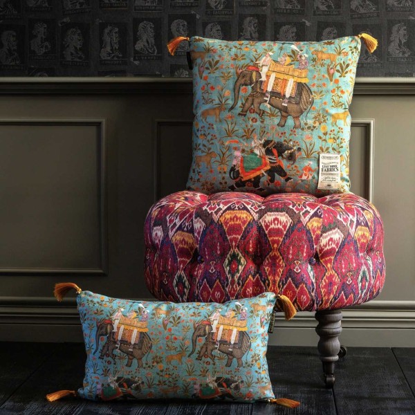 MINDTHEGAP | HINDUSTAN Aquamarine Cushion