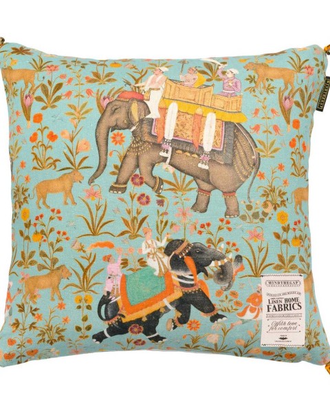 MINDTHEGAP | HINDUSTAN Aquamarine Cushion