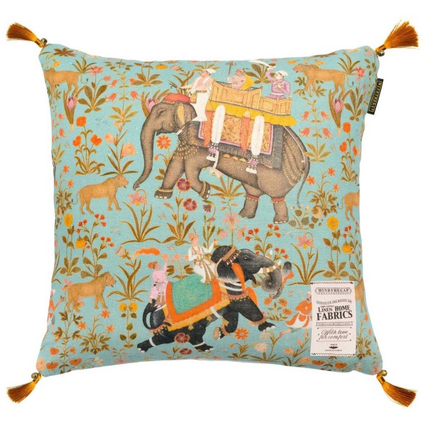 MINDTHEGAP | HINDUSTAN Aquamarine Cushion
