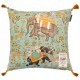 MINDTHEGAP | HINDUSTAN Aquamarine Linen Cushion