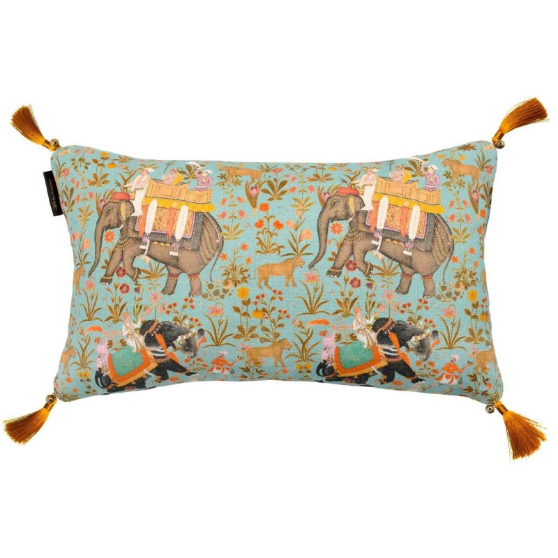 MINDTHEGAP | HINDUSTAN Aquamarine Cushion