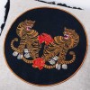 MINDTHEGAP | BENGAL TIGERS Embroidered Cushion | LC40031