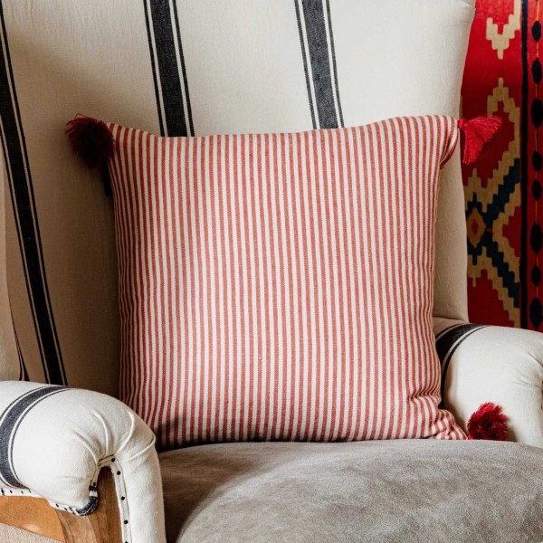 MINDTHEGAP | RHUBARB Stripe Heavy Cushion | LC40097